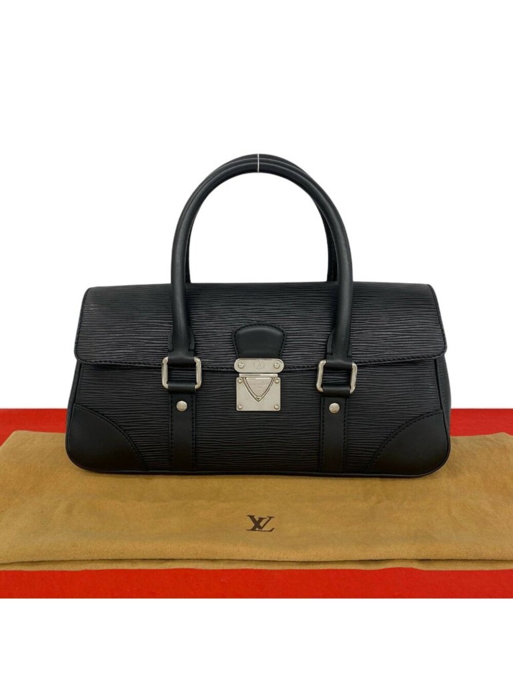 Louis Vuitton Segor Epi Leather Mini Boston Bag Noir Black